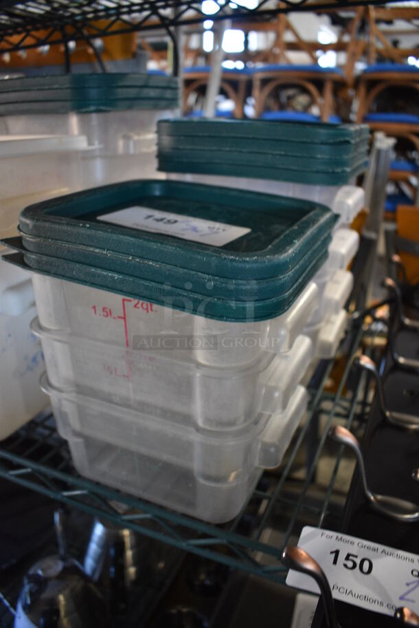 ALL ONE MONEY! Lot of 7 Poly Containers w/ 7 Lid. 7.5x7.5x4 - Image 2 of 2