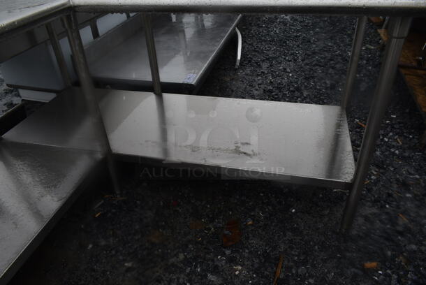 Stainless Steel Commercial L Shaped Table w/ Under Shelf.  - Image 5 of 5