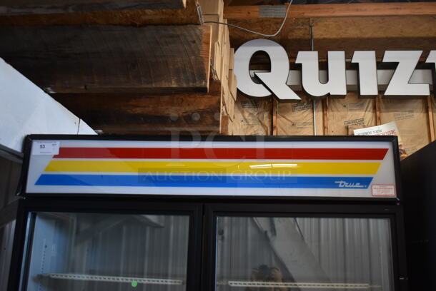 True GDM-49 Metal Commercial 2 Door Reach In Cooler Merchandiser w/ Poly Coated Racks on Commercial Casters. 115 Volts, 1 Phase. Tested and Working! - Image 2 of 8