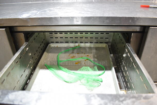 True TPP-93D-6 Stainless Steel Commercial Pizza Prep Table w/ 6 Drawers on Commercial Casters. 115 Volts, 1 Phase. Tested and Working!
 - Image 10 of 12