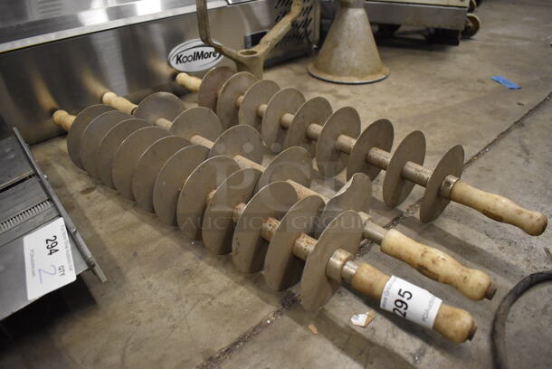 3 Metal Cutting Rolling Pins. 29x5x5. 3 Times Your Bid! - Image 1 of 3