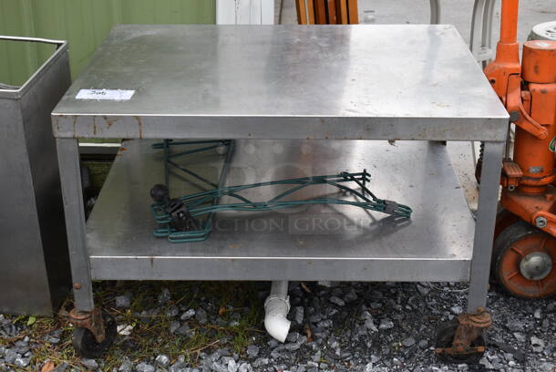 Stainless Steel Table w/ Under Shelf on Commercial Casters. 32x24x21