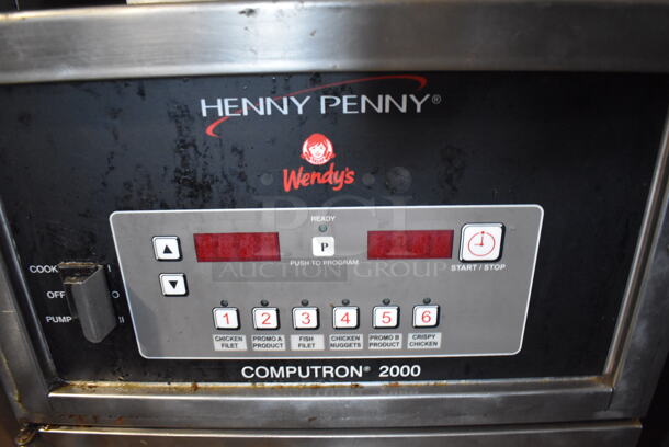 2016 Henny Penny 600C Stainless Steel Commercial Floor Style Natural Gas Powered Pressure Fryer on Commercial Casters. 80,000 BTU. 18x39x48 - Image 7 of 10
