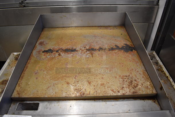 Vulcan Stainless Steel Commercial Countertop Natural Gas Powered Flat Top Griddle w/ Thermostatic Controls. 24x31x15 - Image 2 of 5