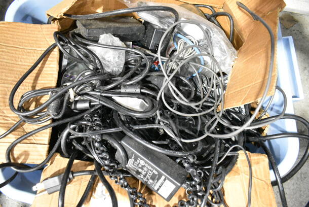 ALL ONE MONEY! Box of Various Wires and Credit Card Readers - Image 2 of 8