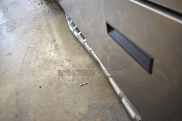 2014 Delfield UCD4464N-12-DD5 Stainless Steel Commercial Sandwich Salad Prep Table Bain Marie Mega Top w/ 4 Drawers, Over Shelf. 115 Volts, 1 Phase. Tested and Powers On But Does Not Get Cold - Image 9 of 10