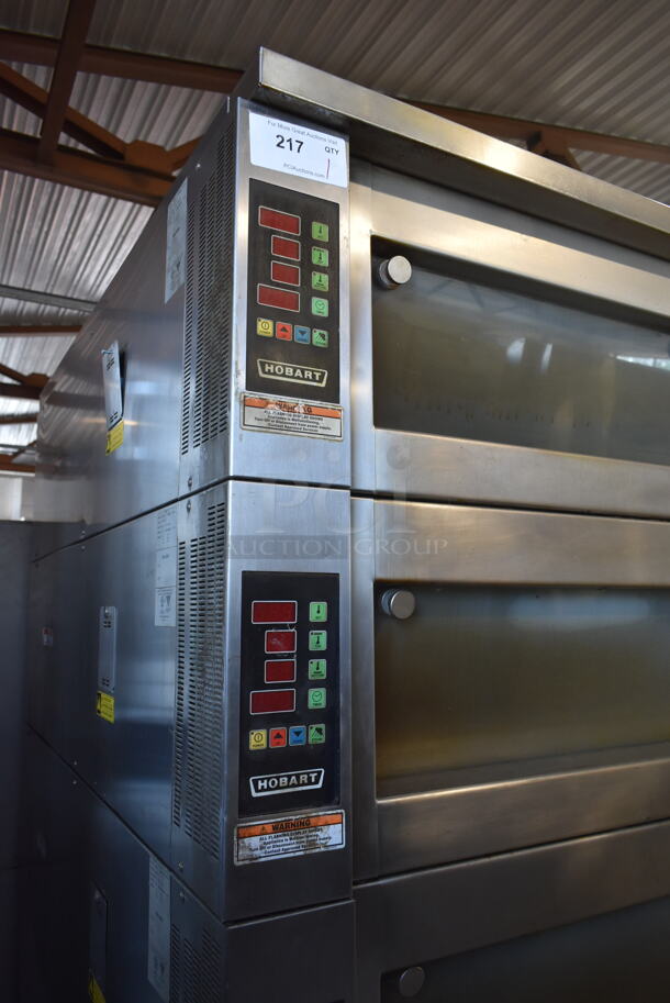 Hobart HWD03D Stainless Steel Commercial Electric Powered Triple Deck Bakery Oven on Pan Rack w/ Commercial Casters. 208 Volts, 3 Phase. - Image 5 of 10