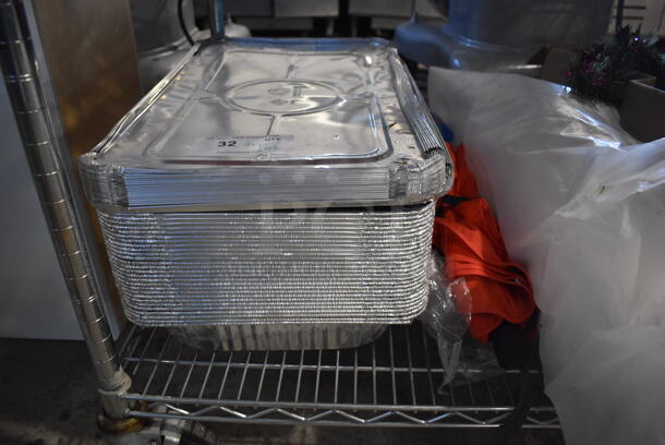 ALL ONE MONEY! Tier Lot of Various Items Including Foil Bins, Metal Trays and Decorations - Image 2 of 4