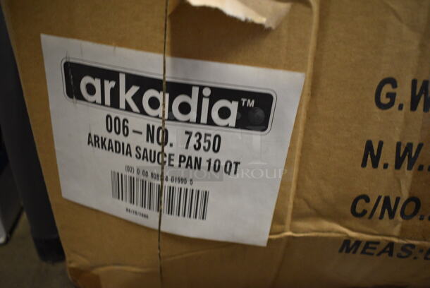 4 BRAND NEW IN BOX! Arkadia Metal Sauce Pots. 24x12x8. 4 Times Your Bid! - Image 5 of 5