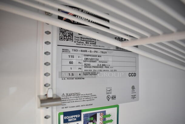 2023 True TSCI-600R-G-PH Commercial Single Door Cooler Merchandiser w/ Poly Racks. 115 Volts, 1 Phase. Tested and Working! - Image 5 of 5