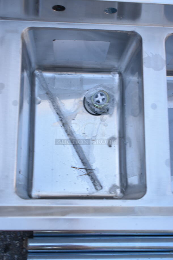 BRAND NEW SCRATCH AND DENT! Regency 600B31014213 Stainless Steel 3 Bowl Underbar Sink with Two Drainboards. Bays 10x10. Drain Boards 11x15 - Image 6 of 9