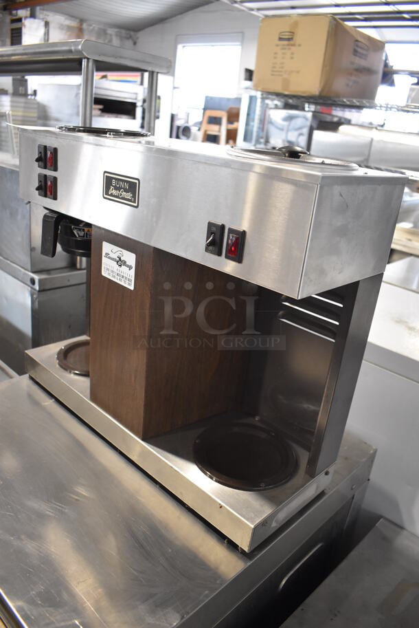 Bunn VPS Stainless Steel Commercial Countertop 2 Burner Coffee Machine w/ Poly Brew Basket. 120 Volts, 1 Phase. 23x8x19 - Image 2 of 7