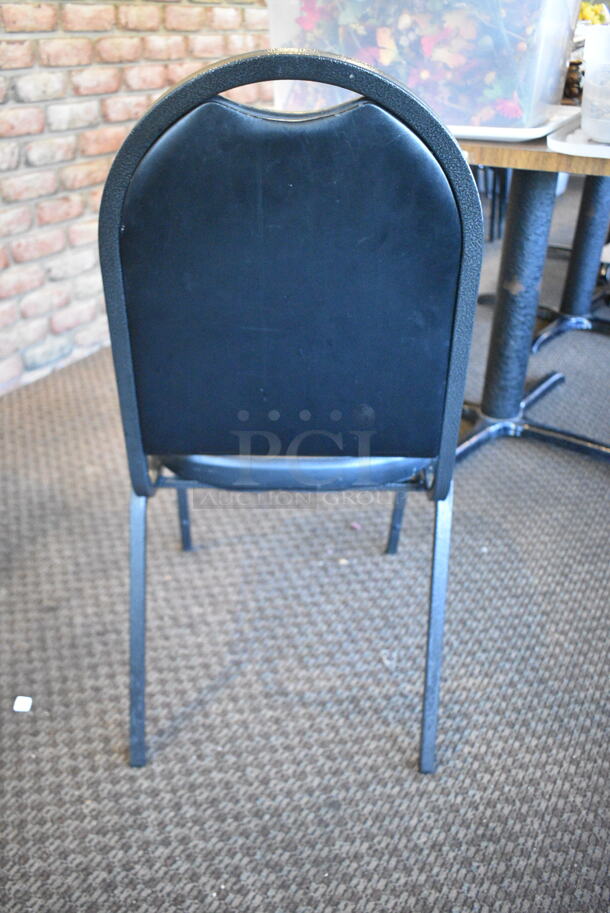 7 Black Metal Stackable Banquet Chair. 7 Times Your Bid! (booth room)  - Image 3 of 3