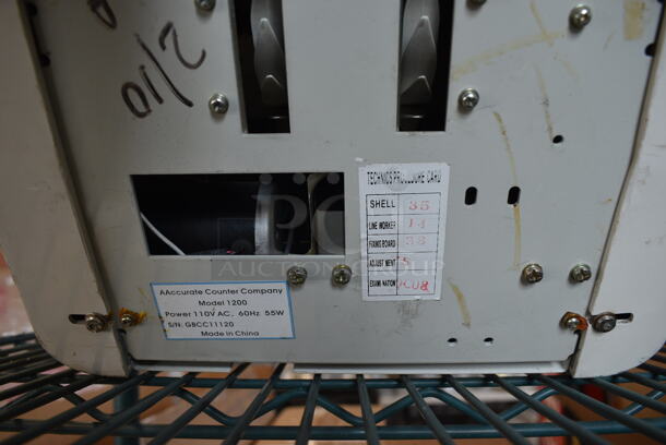 Accurate Model 1200 Metal Countertop Bill Counting Machine. 110 Volts, 1 Phase. 10.5x10x8. Tested and Working! - Image 4 of 4
