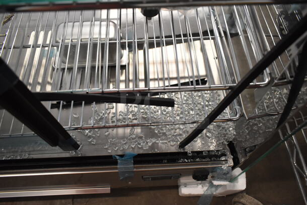 BRAND NEW SCRATCH AND DENT! ServIt 423HDM48SA Stainless Steel Commercial Countertop Full Service Heated Merchandiser Display Case. See Pictures for Broken Glass. 115 Volts, 1 Phase. Tested and Working! - Image 8 of 10