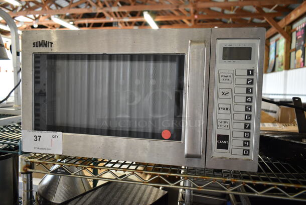 Summit SCM1000SS Stainless Steel Countertop Microwave Oven. 120 Volts, 1 Phase.  - Image 1 of 3