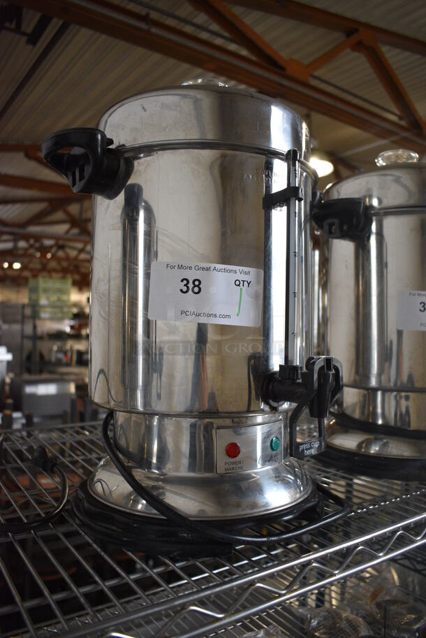 Hamilton Beach Chrome Finish Coffee Urn. 16x14x17 - Image 2 of 4