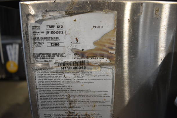 Radiance Model TAHP-12-2 Stainless Steel Commercial Countertop Natural Gas Powered 2 Burner Range. 32,000 BTU. 12x30x12 - Image 5 of 5