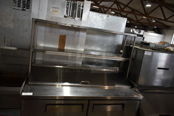 Turbo Air MST-60 Stainless Steel Commercial Sandwich Salad Prep Table Bain Marie Mega Top w/ 2 Tier Over Shelf on Commercial Casters. 115 Volts, 1 Phase. Tested and Working! - Image 2 of 8