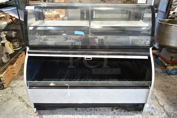 Structural Concepts Oasis HMBC5 Metal Commercial Floor Style Black 63" Refrigerated Dual Service Merchandiser Case. 115/230 Volts, 1 Phase.  - Image 1 of 6