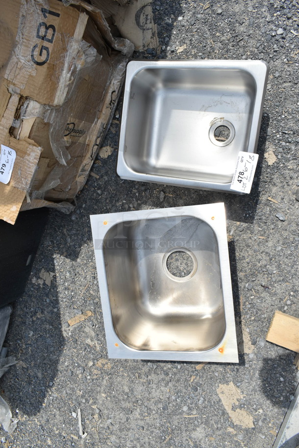 2 BRAND NEW SCRATCH AND DENT! Stainless Steel Single Bay Drop In Sinks. 2 Times Your Bid!  - Image 2 of 8