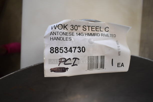ALL ONE MONEY! Lot of 3 BRAND NEW SCRATCH AND DENT! Items; 
Town 34730 30" Hand Hammered Cantonese Wok and 2 Metal Round Pans.  - Image 7 of 7