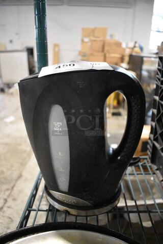 Black and Clear Pitcher. 9x6x11