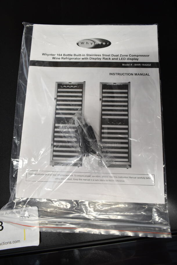 BRAND NEW SCRATCH AND DENT! Whynter BWR-1642DZ Metal Commercial Single Door Reach In 164 Bottle Dual Zone Wine Cooler Merchandiser. 120 Volts, 1 Phase. Tested and Working! - Image 4 of 5