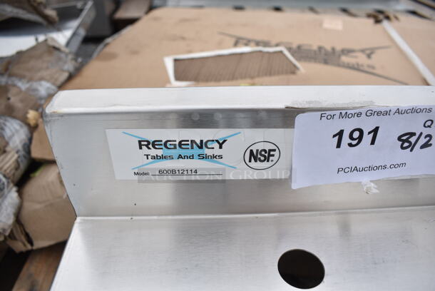 BRAND NEW SCRATCH AND DENT! Regency 600B12114 Stainless Steel 1 Bowl Underbar Hand Sink- 21" x 14" - Image 5 of 5