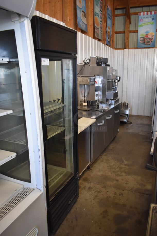 2012 True G4SM-23PT Metal Commercial Single Door Reach In Cooler Merchandiser w/ Poly Coated Racks. 115 Volts, 1 Phase. Tested and Working! - Image 3 of 6