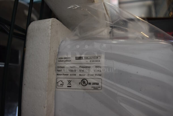 BRAND NEW! Lavex 158LAVHD28 White Metal Wall Mount High Speed Hand Dryer. 120 Volts, 1 Phase. 7x6x11 - Image 3 of 3