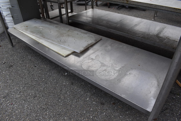 Stainless Steel Table w/ Back Splash and Metal Under Shelf. - Image 3 of 4