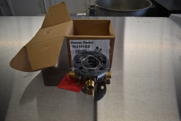 BRAND NEW SCRATCH AND DENT! American Standard RU101SS Flash Rough-In Shower Valve Body with 1/2" Universal Inlets and Outlets and Screwdriver Stops. - Image 2 of 8