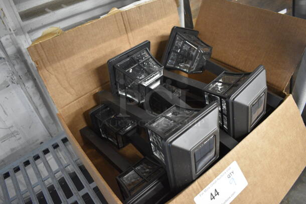 9 Black Solar Powered Path Lights. Almost All Units Are BRAND NEW, Others Are Lightly Used. 5x5x12.5. 9 Times Your Bid! - Image 2 of 4
