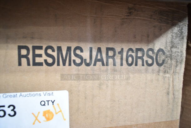 4 Boxes of BRAND NEW IN BOX! RESMSJAR16RSC 16 oz Mason Jars. 4 Times Your Bid! - Image 5 of 6