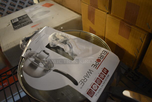 2 BRAND NEW! Europeware Metal Skillets w/ Lids. 20x9.5x5. 2 Times Your Bid! - Image 3 of 3