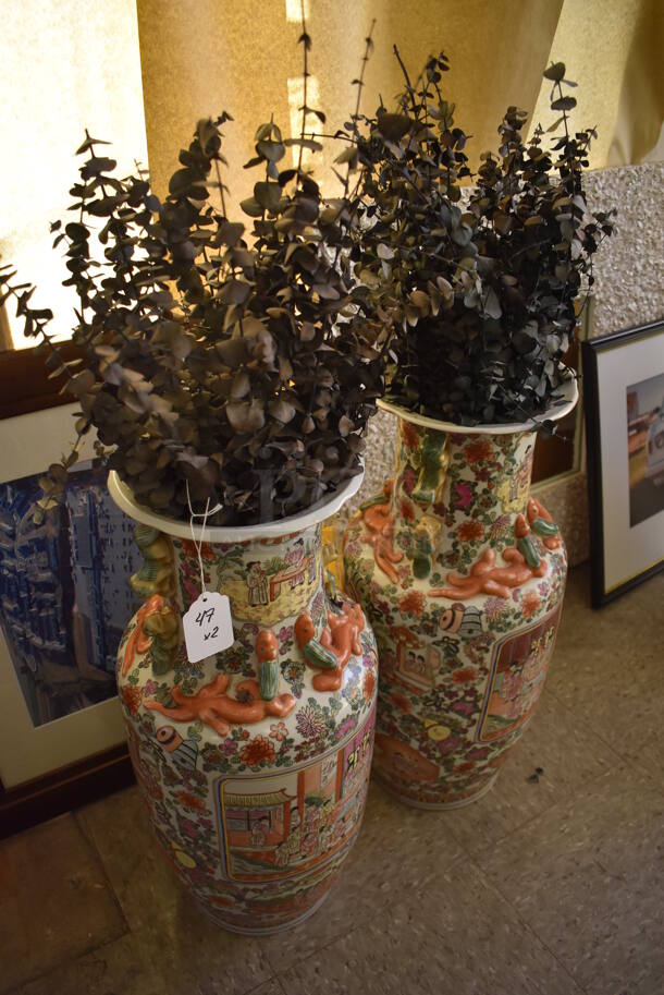 2 VINTAGE Chinese Porcelain Vases. 2 Times Your Bid! - Image 5 of 9