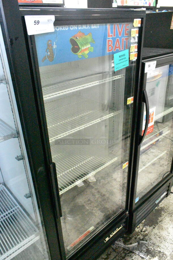 True GDM-12 Metal Commercial Single Door Reach In Cooler Merchandiser w/ Poly Coated Racks. 115 Volts, 1 Phase. Tested and Working! - Image 1 of 5