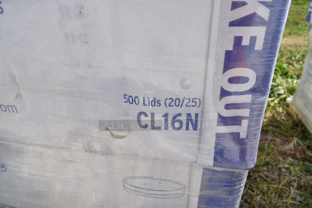 PALLET LOT of 18 BRAND NEW Boxes of AmerCare Royal CL16N Lid Kraft For 16 OZ Food Container 500/Case. 18 Times Your Bid!  - Image 6 of 6