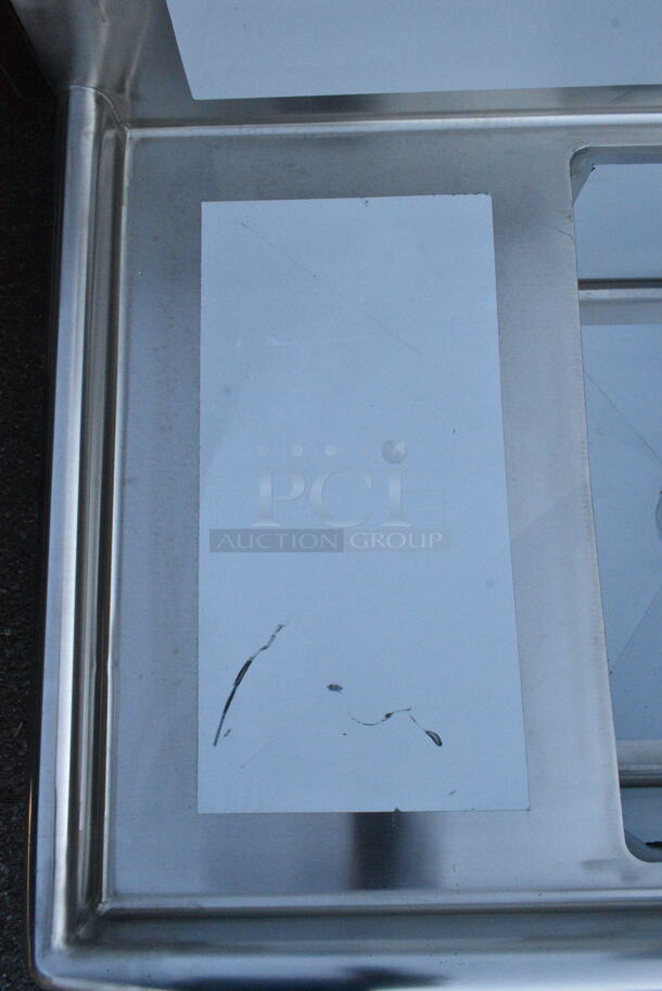 BRAND NEW SCRATCH AND DENT! Steelton 522CS31824LR Stainless Steel Commercial 3 Bay Sink w/ Dual Drain Boards. Bays 18x24. Drain Boards 16x26. No Legs.  - Image 8 of 9