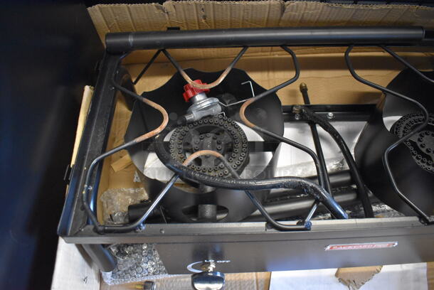 BRAND NEW SCRATCH AND DENT! Backyard Pro Metal Commercial Countertop Propane Gas Powered 2 Burner Range. 31x16x8 - Image 5 of 7