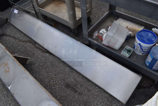 Metal Shelf w/ Wall Mount Brackets. - Image 1 of 3