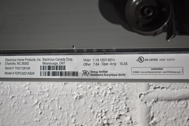 Frigidaire FDPC4221AS2A Stainless Steel Undercounter Dishwasher. 120 Volts, 1 Phase.  - Image 6 of 6