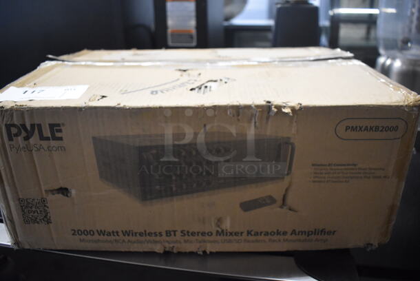 BRAND NEW IN BOX! Pyle PMXAKB2000 BT Digital Karaoke Mixing Amplifier. 17x14x5.5 - Image 8 of 8