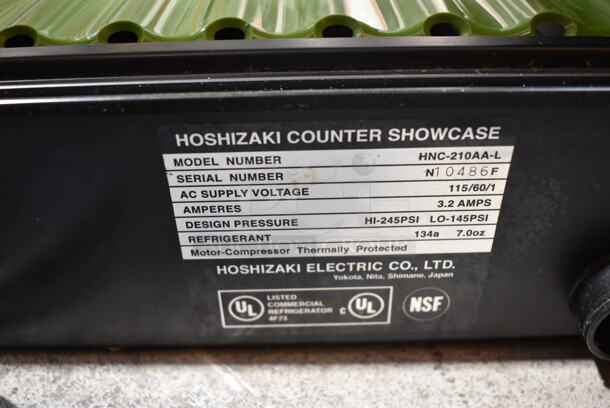 Hoshizaki HNC-210AA-L Metal Commercial Countertop Sushi Display Case Merchandiser. 115 Volts, 1 Phase. Tested and Working! - Image 7 of 7