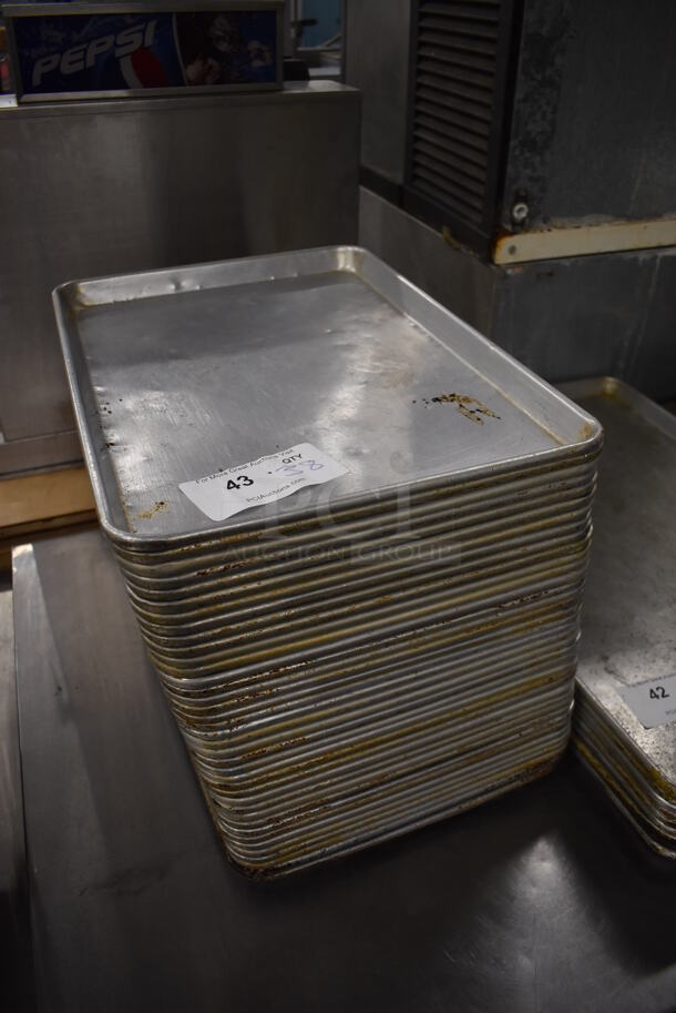 38 Metal Full Size Baking Pans. 13x18x1. 38 Times Your Bid! - Image 3 of 4