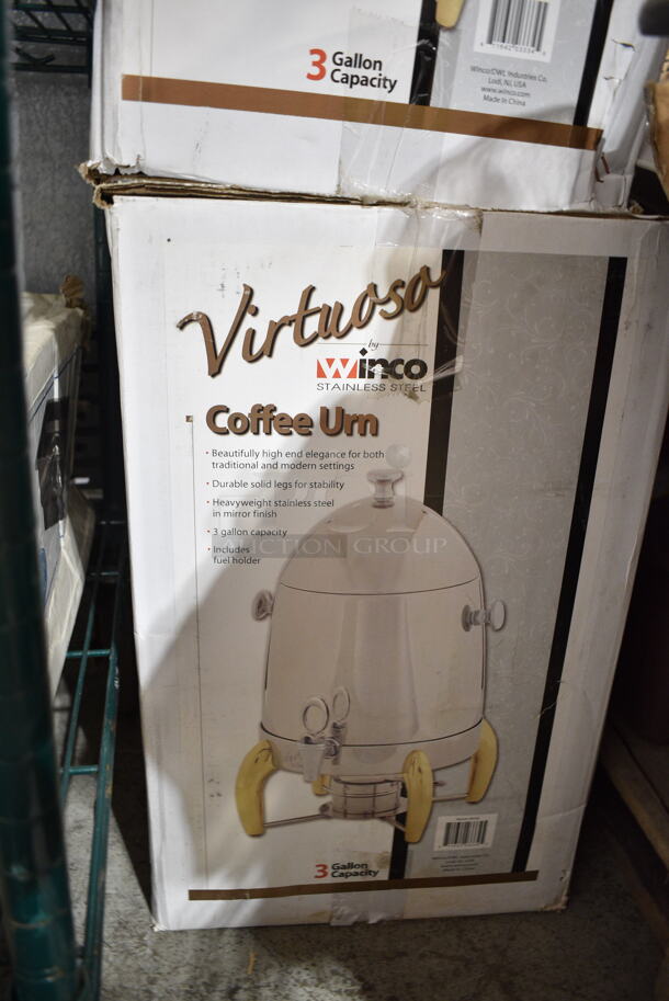 3 BRAND NEW IN BOX! Winco 903A Stainless Steel Coffee Urn. 3 Times Your Bid! - Image 5 of 6