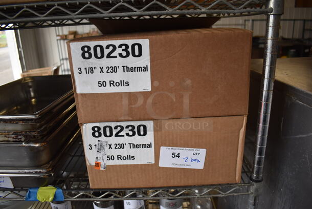 2 Boxes of 50 3-1/8" Thermal Rolls. 2 Times Your Bid! - Image 1 of 3