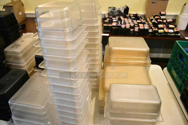 ALL ONE MONEY! Lot of Various Items Including Poly Drop In Bins and Lids. Does Not Include Table. (main dining room) - Image 8 of 8