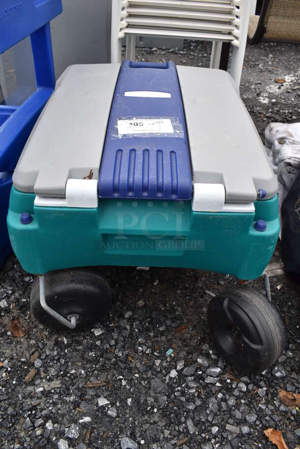 Poly Cart on Casters. 19x28x17 - Image 1 of 5